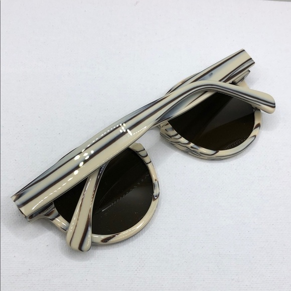 Illesteva leonard sunglasses c.123 cream marble stripe UNISEX, with case, Italy. main image 10